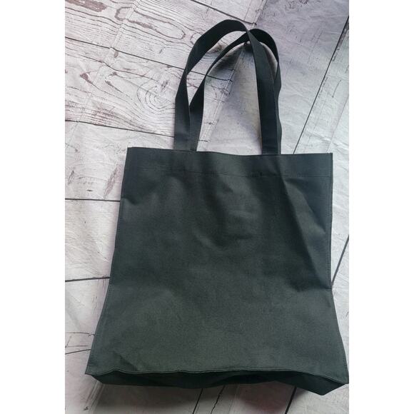 Embroidered Bermuda Black Tote Bag 14x14x4.5 Inches - Picture 7 of 8